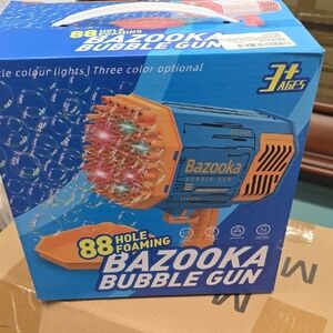 Bubble Gun with Colorful Lights And 88 Foaming Holes